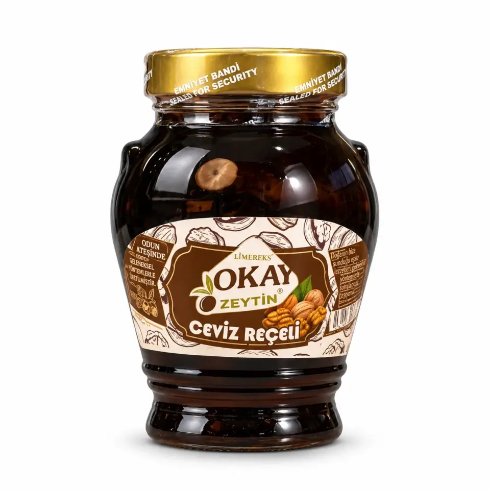 Okay Ceviz Reçeli 450 g – Odun Ateşinde Geleneksel Lezzet