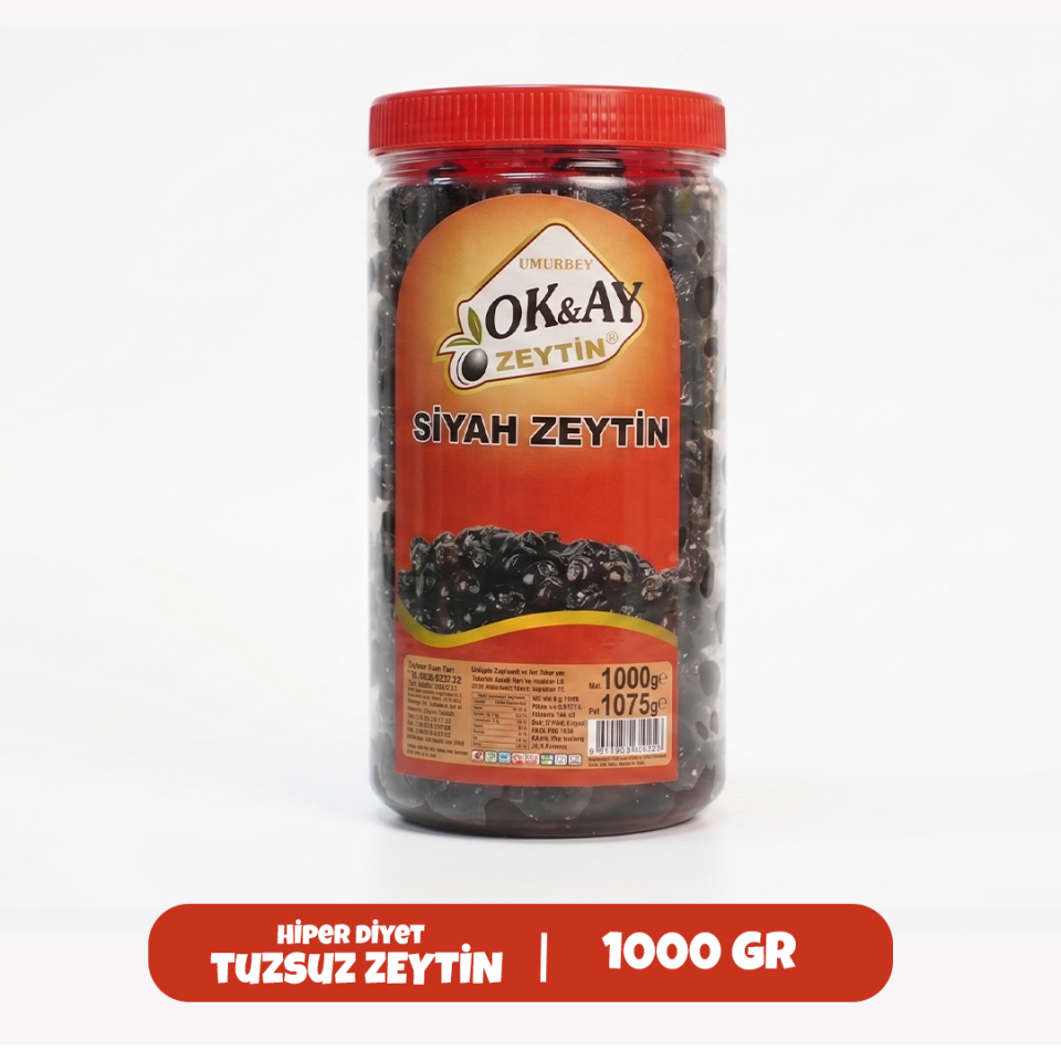 HİPER DİYET TUZSUZ ZEYTİN 1KG
