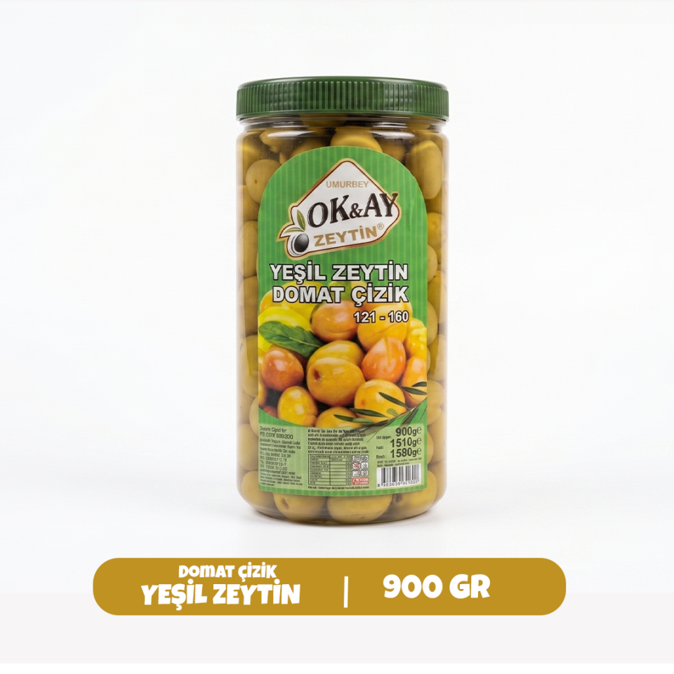 YEŞİL ZEYTİN DOMAT ÇİZİK 900 g