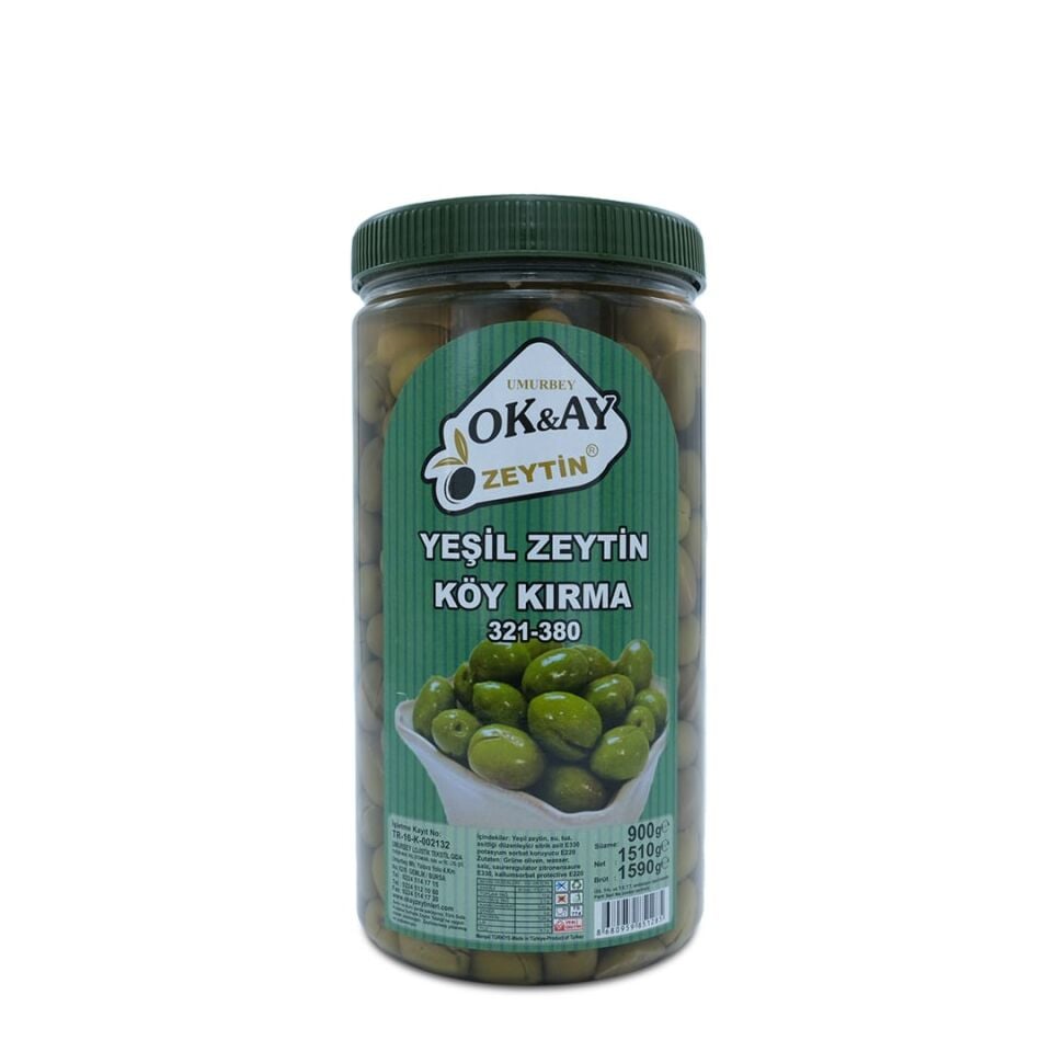 YEŞİL ZEYTİN KÖY KIRMASI  900 g