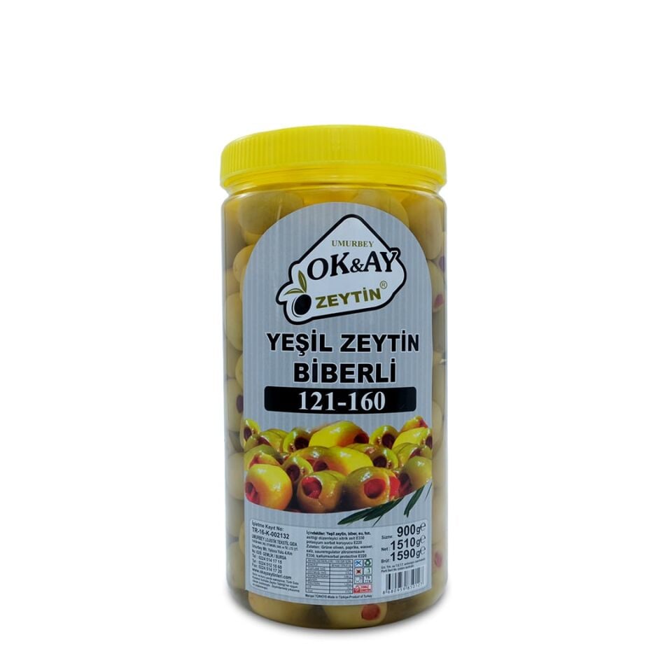 YEŞİL ZEYTİN BİBERLİ 1 kg