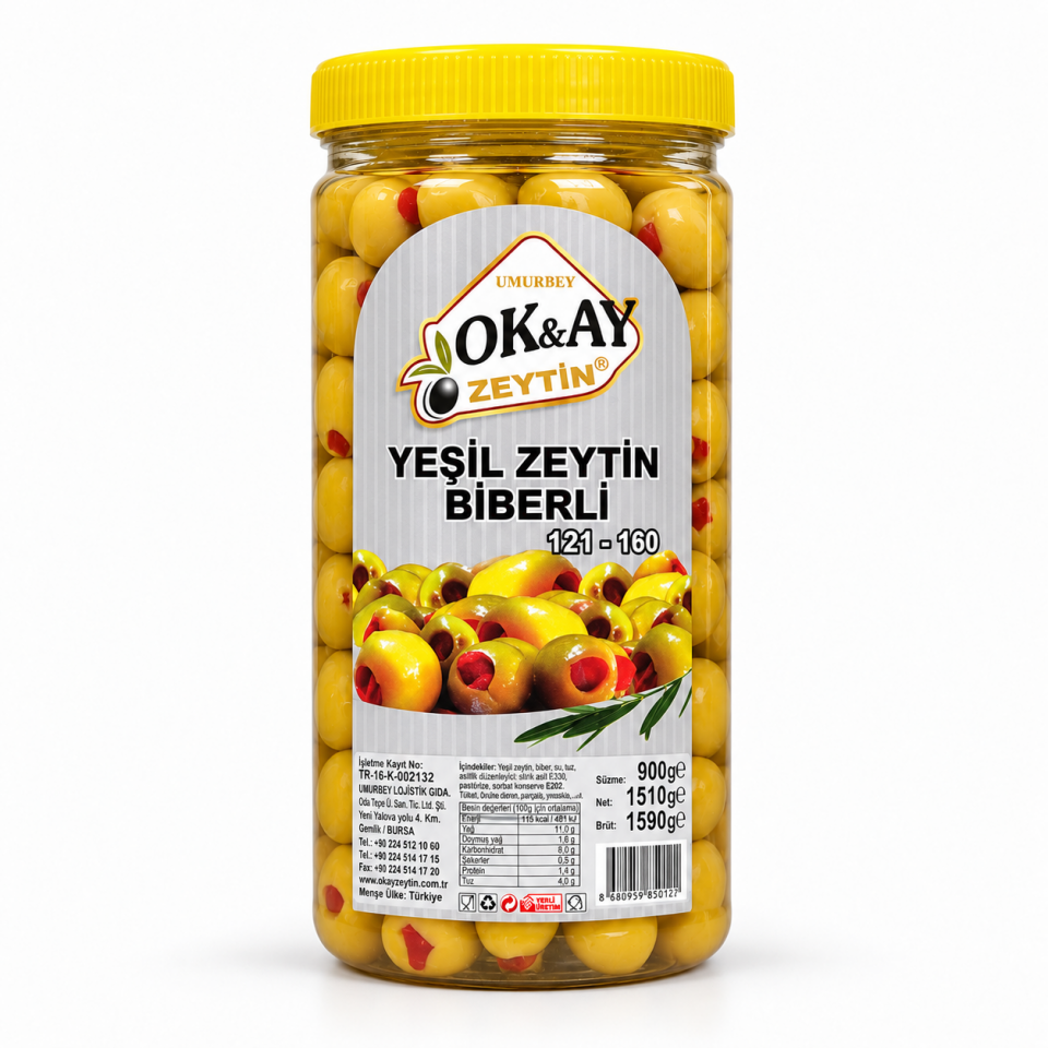 YEŞİL ZEYTİN BİBERLİ 1 kg